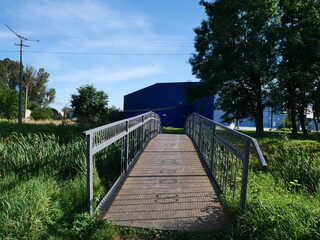 wooden bridge in the forest