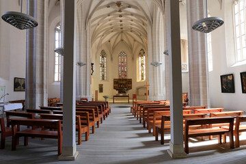 Fototapeta na wymiar Martin Luther's Taufkirche in Eisleben. Eisleben, Sachsen-Anhalt, Deutschland, Europa