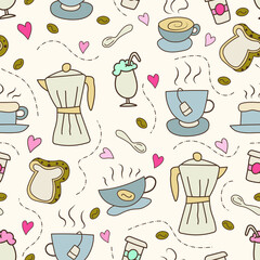 Morning vibe vector repeat pattern