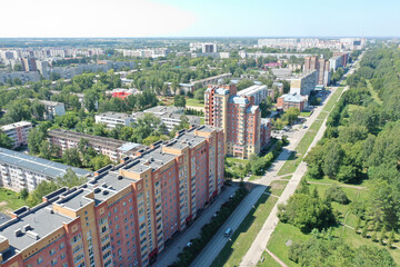 Panorama of the Kirovsky district, the city of Novosibirsk