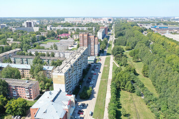 Panorama of the Kirovsky district, the city of Novosibirsk