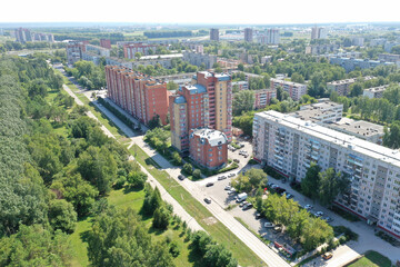 Panorama of the Kirovsky district, the city of Novosibirsk