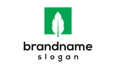 Modern leaf logo design vector