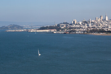 San Francisco Bay  with a sailboat