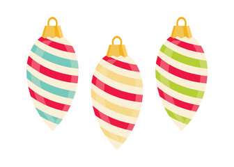 Christmas Ornament. Christmas Tree Decoration, Christmas Tree Ornament, Vector Icon Illustration