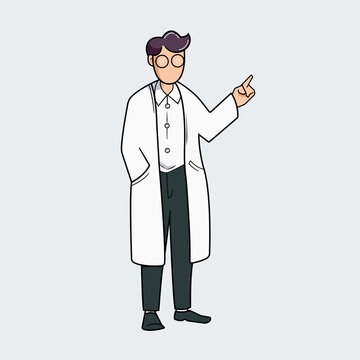 Vector Image of a Doctor's Character
