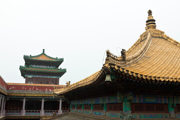 Obraz premium Tibetan hall in landscape architecture of an ancient temple, Chengde, Mountain Resort, north china