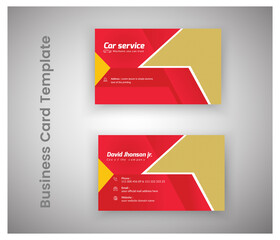 Car Repair Service Marketing Material Design Business Card Template