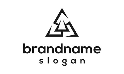 Triangle business logo design vector