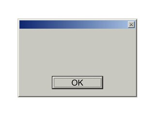 Old computer window with error message. Retro pc interface with problem or glitch, vintage web browser alert, software system bug. 90s screen vector illustration. Program failure