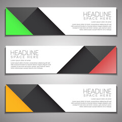 Banner Background Modern Company Business Header Footer Template Design Web Horizontal