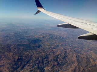 aerial view of Honduras from plane