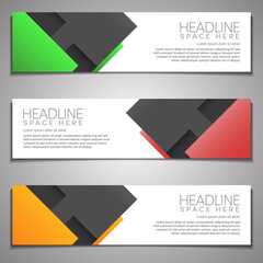 Banner Background Modern Company Business Header Footer Template Design Web Horizontal