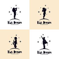 Set of kids dreams logo