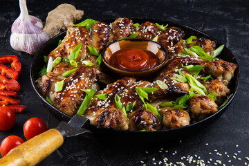  Baked homemade teriyaki chicken wings