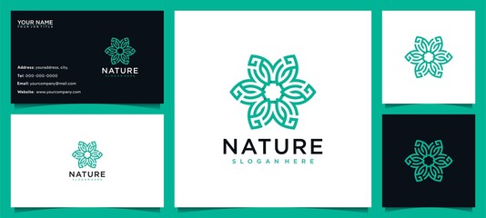 flower  logo design inspiration for skin care, salons and spa,