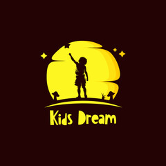 Kids Reaching Stars Logo Design