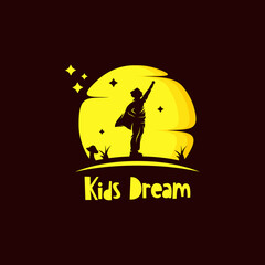 Kids Reaching Stars Logo Design