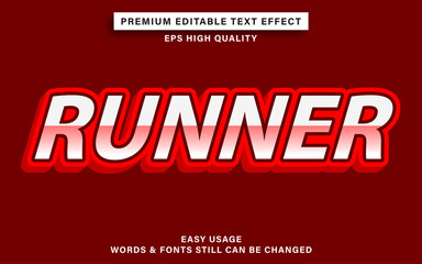 Editable font effect runner