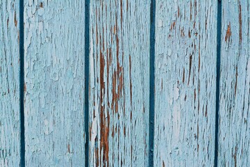 Aged wooden blue background. Space for text, copy space