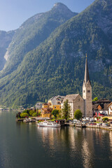 morning in Hallstatt on Lake Halstatter in Austria