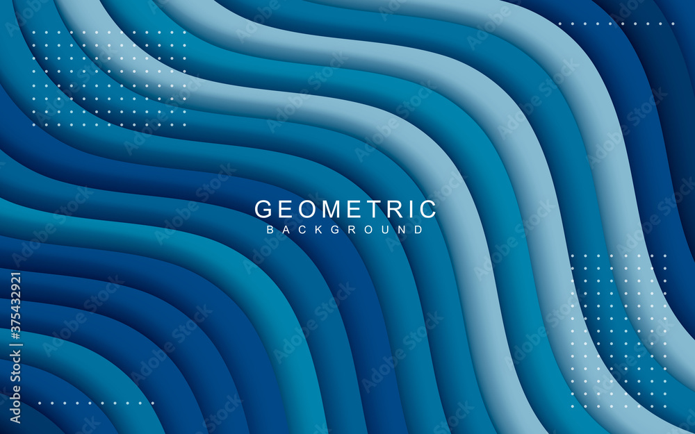Canvas Prints blue abstract background wavy layer concept.