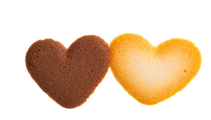 Fototapeta premium Cookie hearts isolated