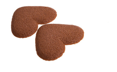 Cookie hearts isolated