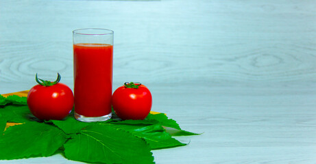 Tasty tomato juice and tomato's...