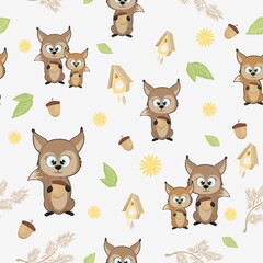 Seamless background with protein and nuts. Vector proteins for printing on fabric and children's clothing