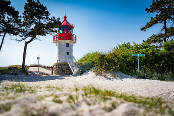 lighthouse on the coast of the sea