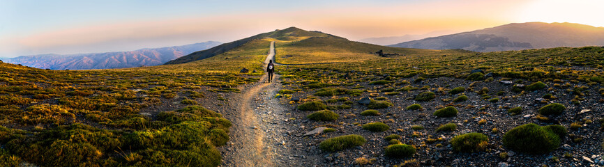 sunset over the mountains