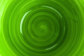 Background, ceramic plate green. Copy space.