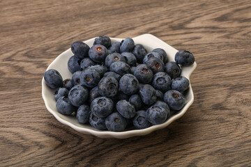 Ripe sweet tasty blueberries heap