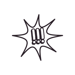 exclamation marks explosion bubble line style icon vector design