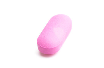 pink pills isolated