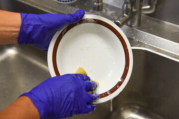 lavare i piatti detersivo ambiente spugna guanti detersivo piatti lavaggio pulizia 