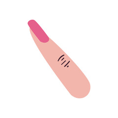 female finger free form style icon vector design