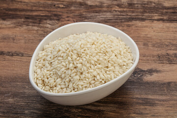 Raw arborio rice for Risotto