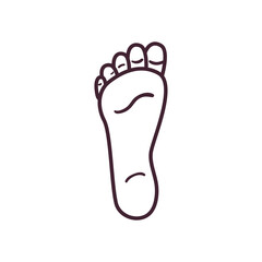 foot line style icon vector design