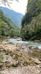 Fototapeta na wymiar river in the mountains