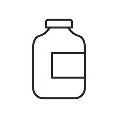 Medicine jar line style icon vector design