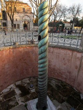 Serpent Column (Yilanli Sutun) in the Hippodrome.Istanbul, Turkey.