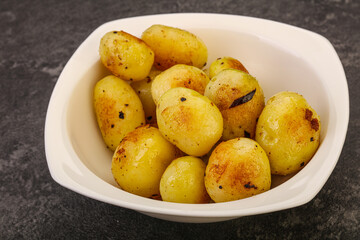 Roasted baby potato in the bowl