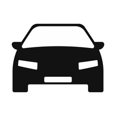 Plakat Automobile icon vector. Front black automobile.