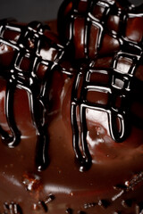 Delicious profiterole and chocolate cake