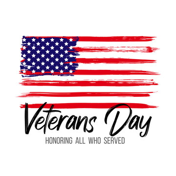Veterans day card. Creative illustration for poster or banner of happy veterans day