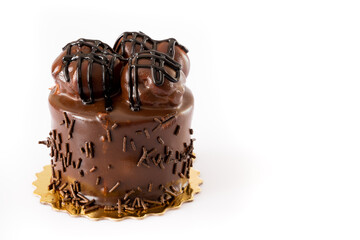 Delicious profiterole and chocolate cake