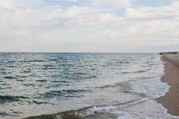 sea beach with clear water and sky