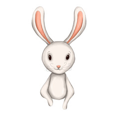 cute little bunny nursery art decor, woodland animal